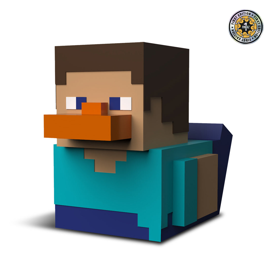Numskull - Minecraft: Steve TUBBZ (First Edition) Collectible Duck - Merchandise by Numskull Designs The Chelsea Gamer