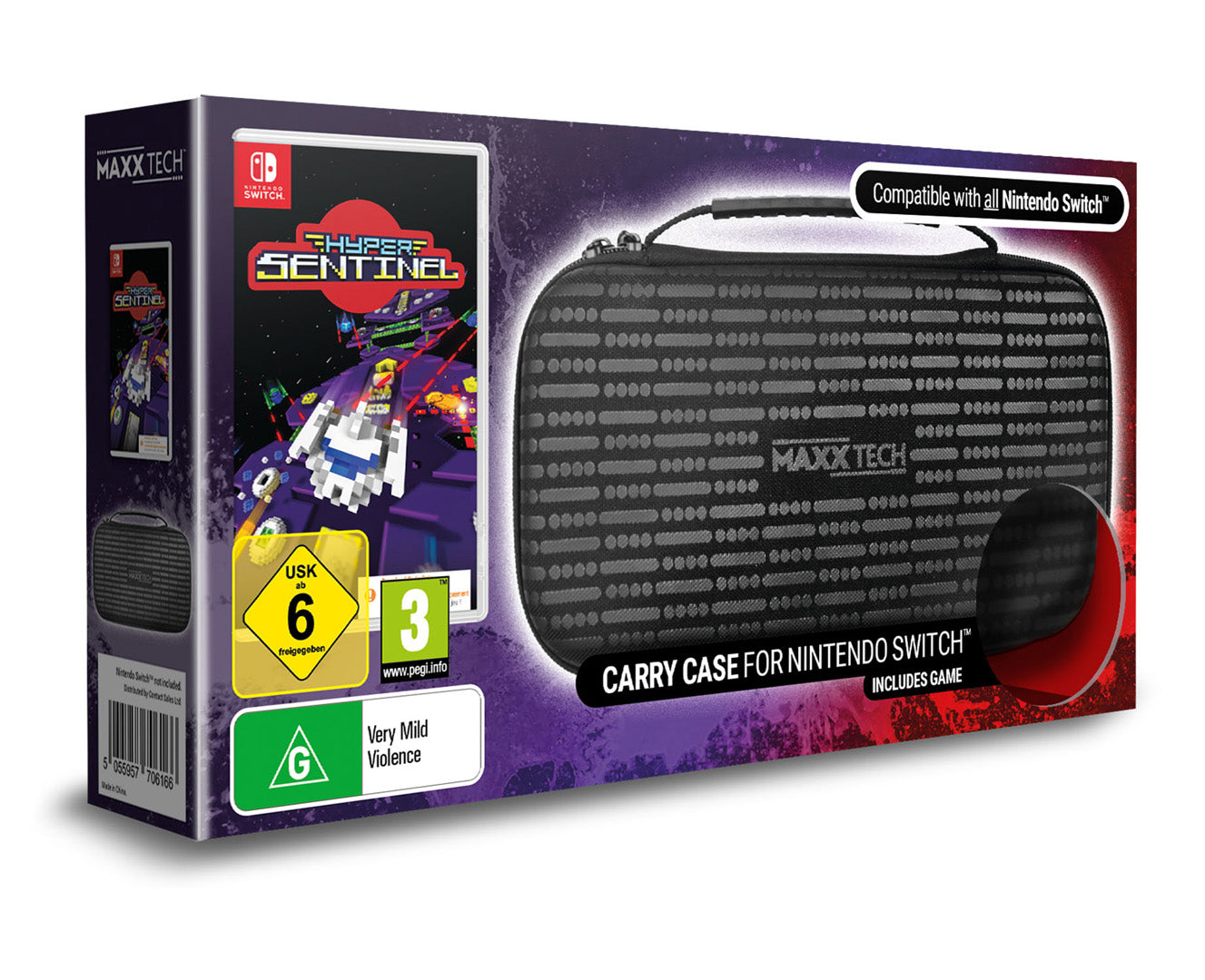 Premium Carry Case and Hyper Sentinel Bundle - Nintendo Switch - Code In A Box - Video Games by Contact Sales The Chelsea Gamer