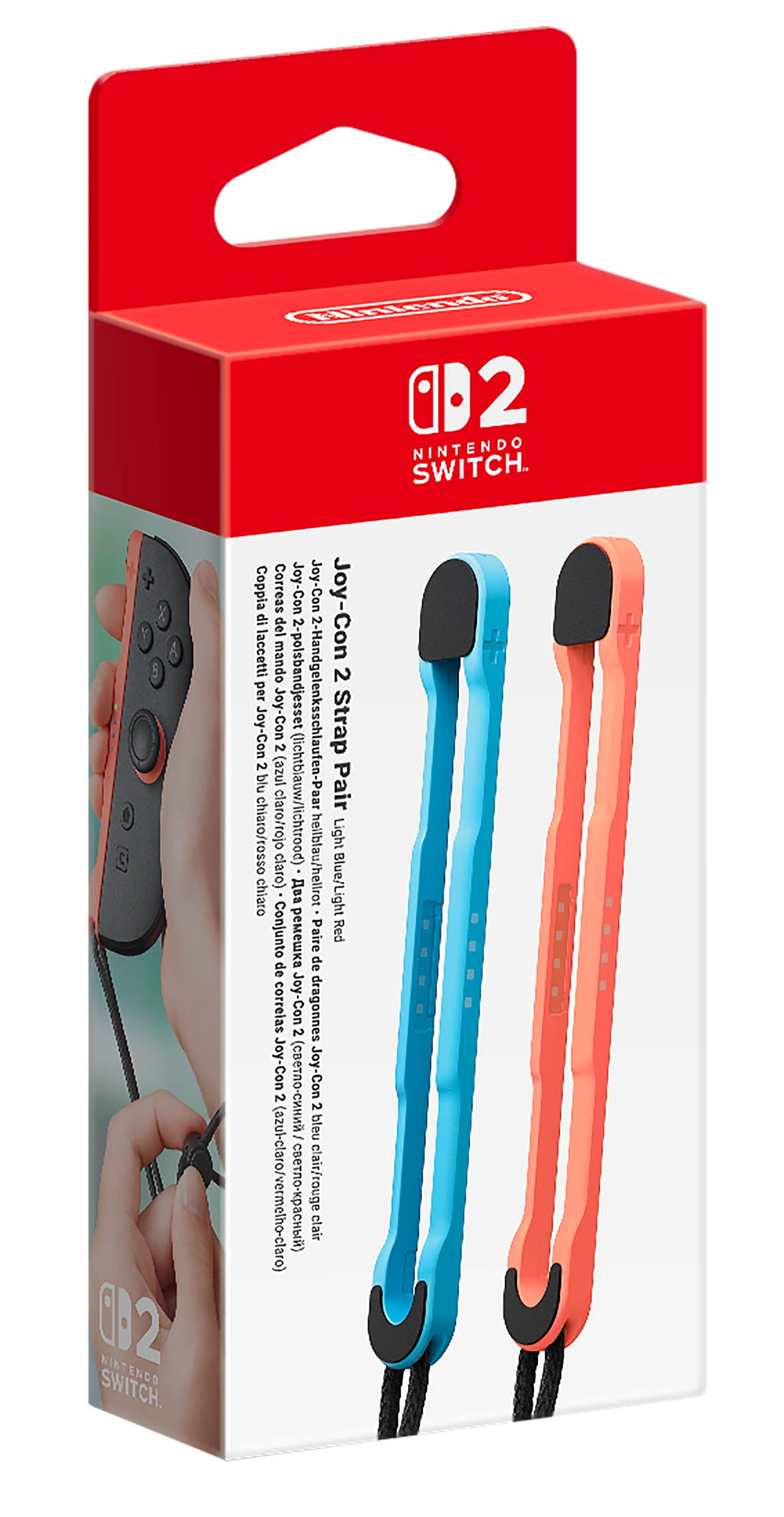 Nintendo Joy-Con 2 Strap Pair - Light Blue/Light Red - Console Accessories by Nintendo The Chelsea Gamer