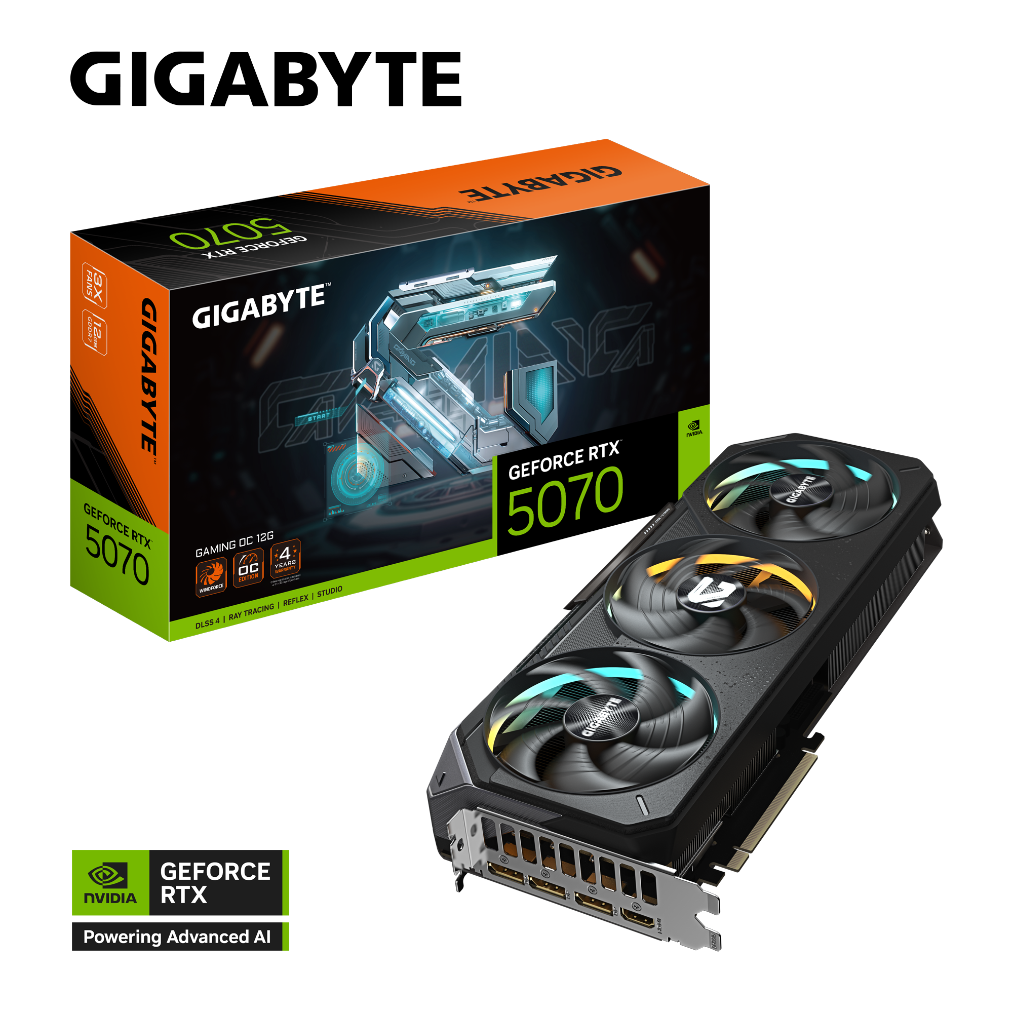 Gigabyte NVIDIA GeForce RTX 5070 GAMING OC 12G - Graphics Card - Core Components by Gigabyte The Chelsea Gamer