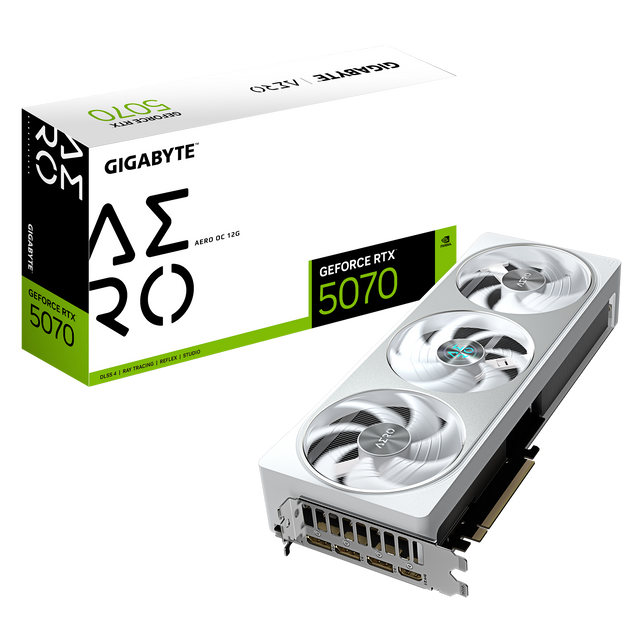 Gigabyte NVIDIA GeForce RTX 5070 AERO OC 12G Graphics Card - Core Components by Gigabyte The Chelsea Gamer