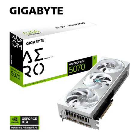 Gigabyte NVIDIA GeForce RTX 5070 AERO OC 12G Graphics Card - Core Components by Gigabyte The Chelsea Gamer