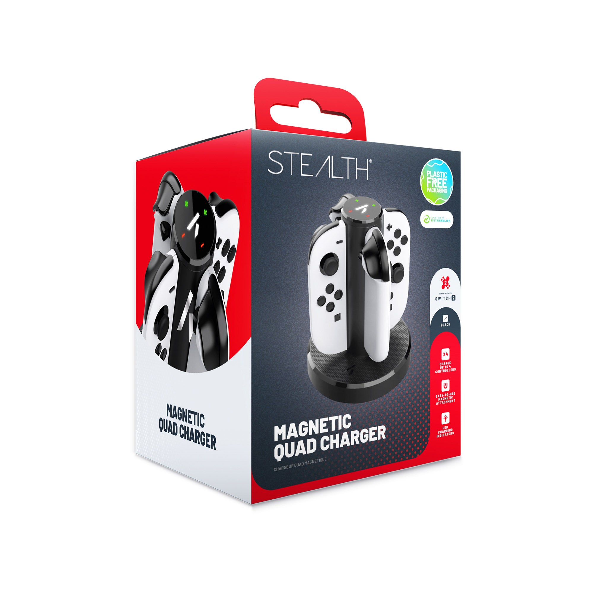 STEALTH Magnetic Quad Charger for Nintendo Switch 2 - Console Accessories by ABP Technology The Chelsea Gamer