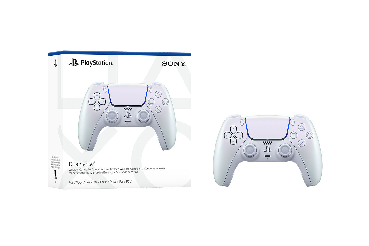DualSense® wireless controller – Chroma Pearl - Console Accessories by Sony The Chelsea Gamer