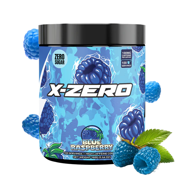 X-Zero - Blue Raspberry (160g / 100 Servings) - Merchandise by X-Zero The Chelsea Gamer