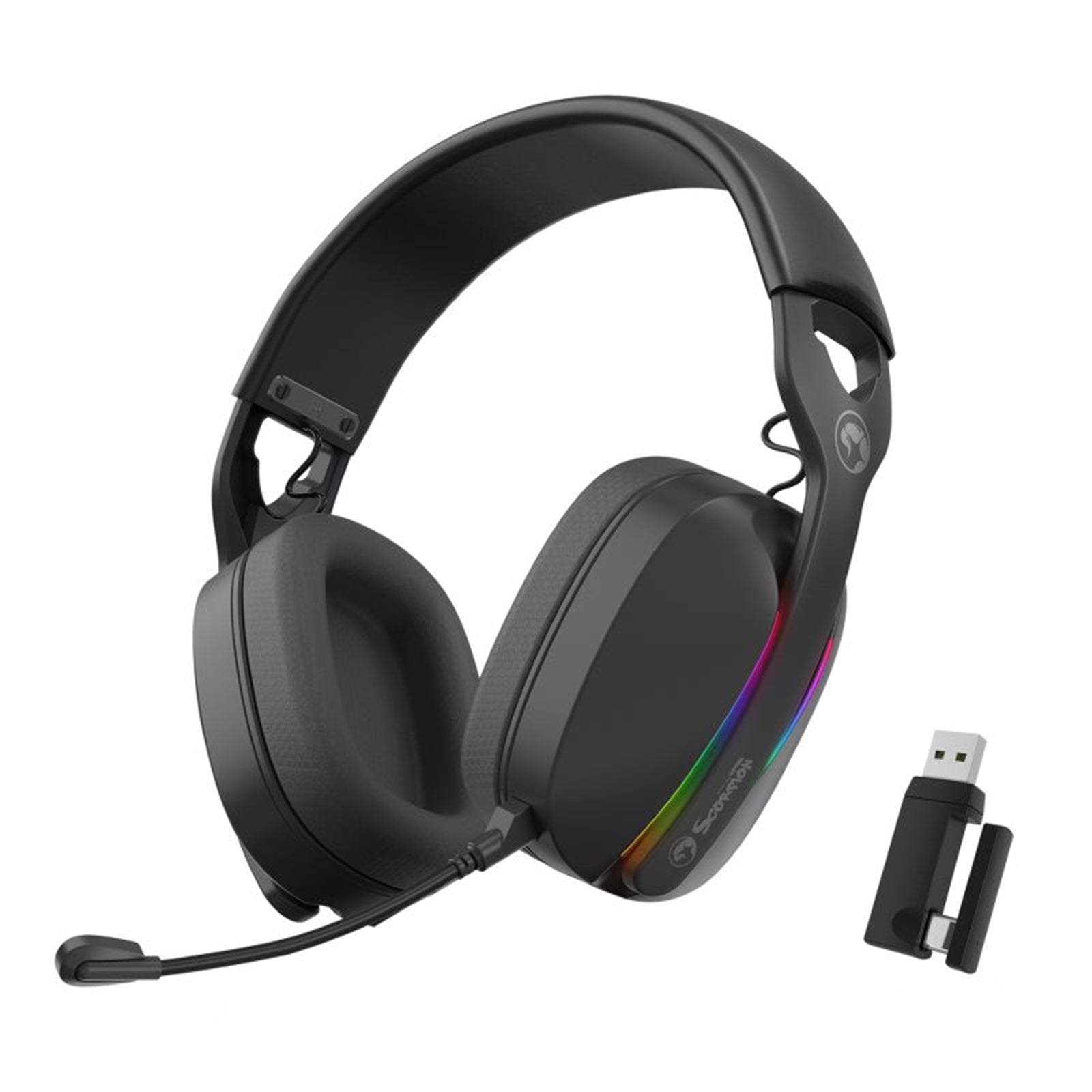 Marvo Scorpion (HG9086W) Bluetooth and Wired Tri-Mode Connection RGB Stereo Gaming Headphones - Console Accessories by Marvo The Chelsea Gamer