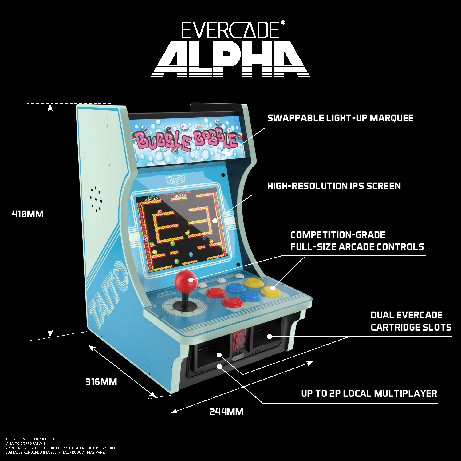Evercade Alpha Taito Bartop Arcade - Console pack by Blaze The Chelsea Gamer