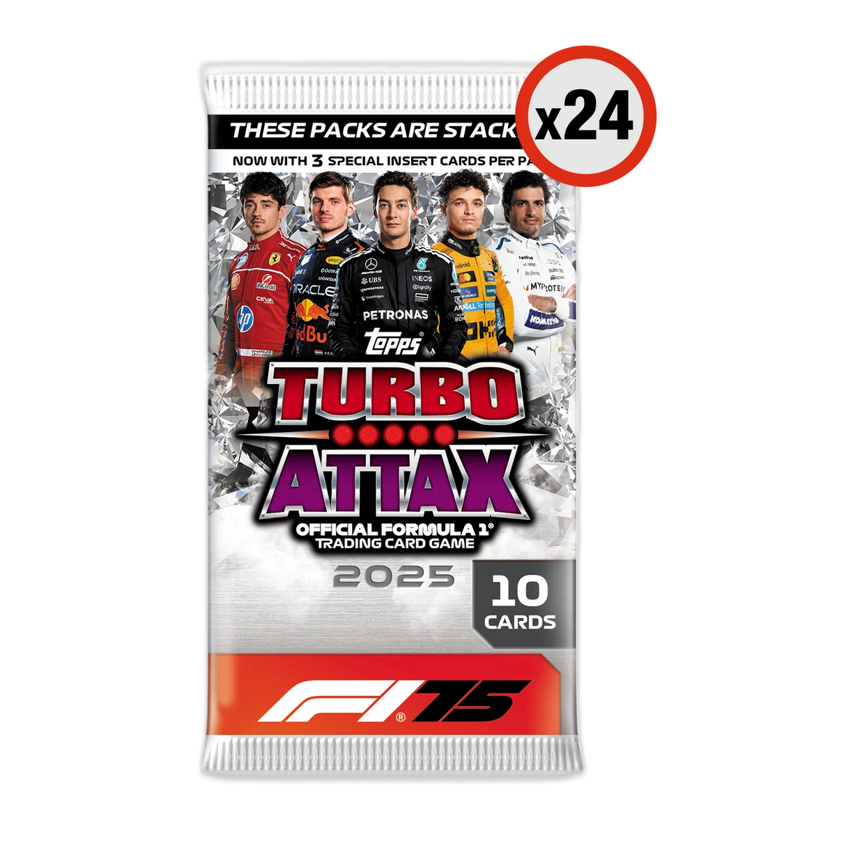 Topps Turbo Attax Formula 1® 2025 - Full box - contains 24 packets of Turbo Attax (240 cards) - Merchandise by Topps The Chelsea Gamer