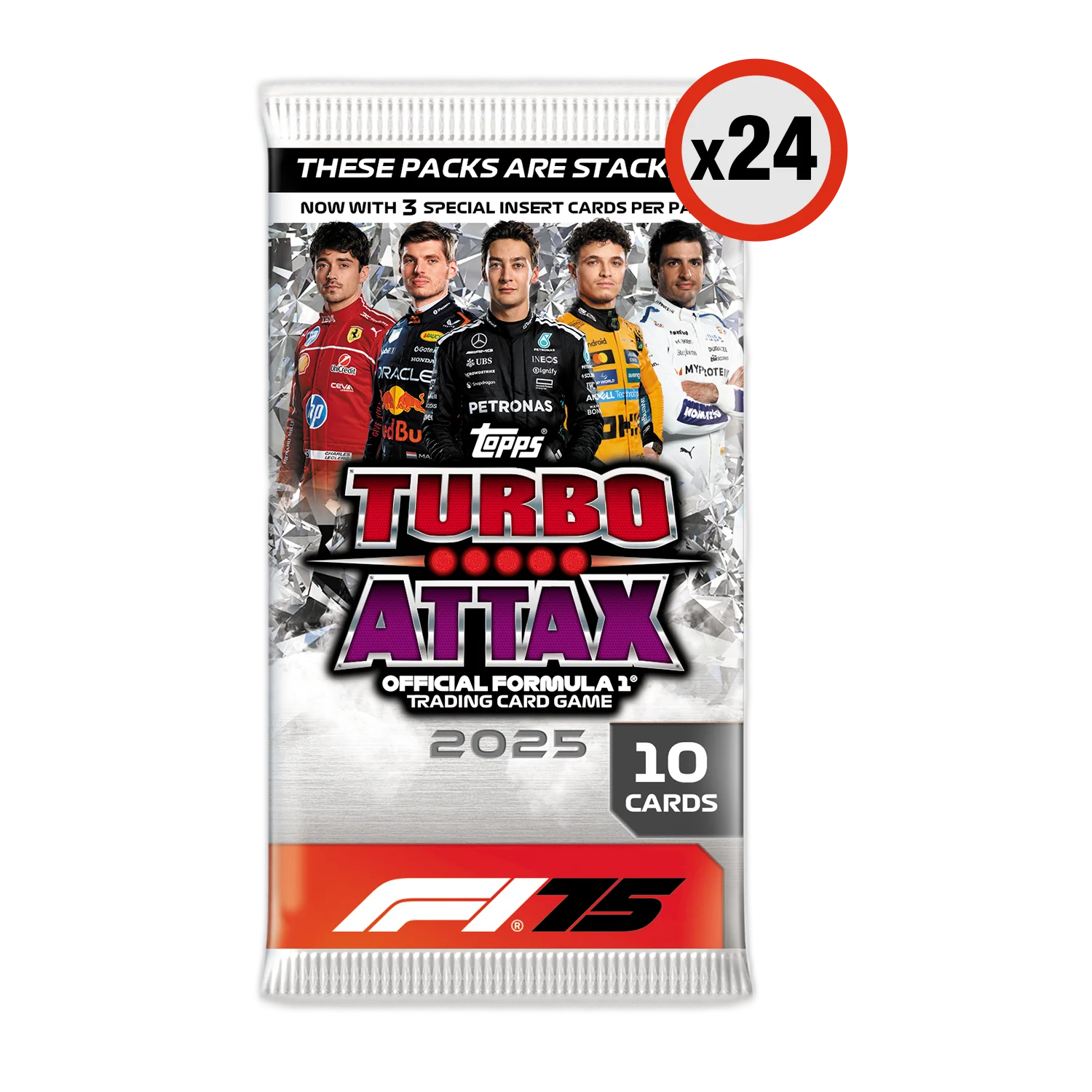 Topps Turbo Attax Formula 1® 2025 - Full box - contains 24 packets of Turbo Attax (240 cards) - Merchandise by Topps The Chelsea Gamer