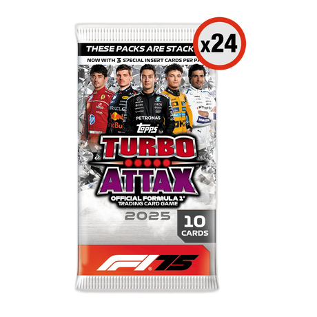 Topps Turbo Attax Formula 1® 2025 - Full box - contains 24 packets of Turbo Attax (240 cards) - Merchandise by Topps The Chelsea Gamer