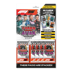 Topps Turbo Attax Formula 1® 2025 - Mega Multipack - contains 39 Turbo Attax cards plus 2 random Limited Edition cards. - Merchandise by Topps The Chelsea Gamer