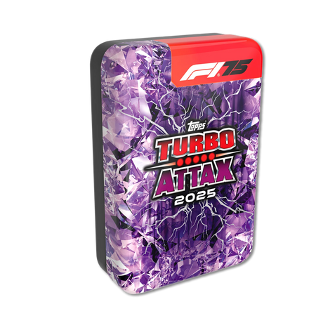 Topps Turbo Attax Formula 1® 2025 - Mega Tin - Lightning Lids - contains 66 cards including 6 LE's and 4 Exclusive 'Lightning Lids' Cards! - Merchandise by Topps The Chelsea Gamer