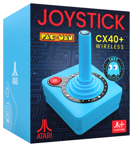 Atari CX40+ Wireless Joystick - Pac Man - Inky Edition - Console Accessories by Atari The Chelsea Gamer