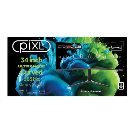 piXL CM34C7 34 Inch Ultrawide Curved Gaming Monitor - Monitor by piXL The Chelsea Gamer