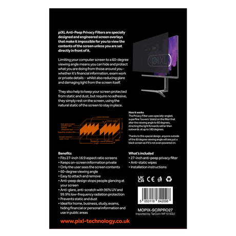 piXL 27 Inch Monitor Privacy Screen - Care by piXL The Chelsea Gamer