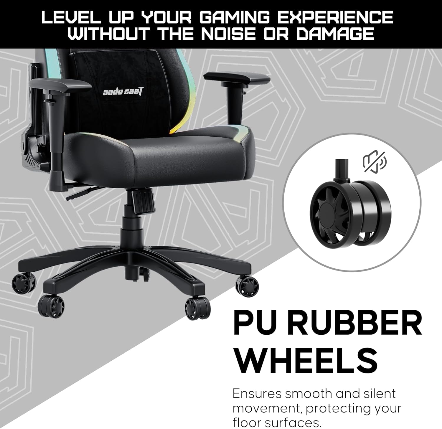 Anda Seat Luna RGB Gaming Chair - Large - Furniture by Anda Seat The Chelsea Gamer