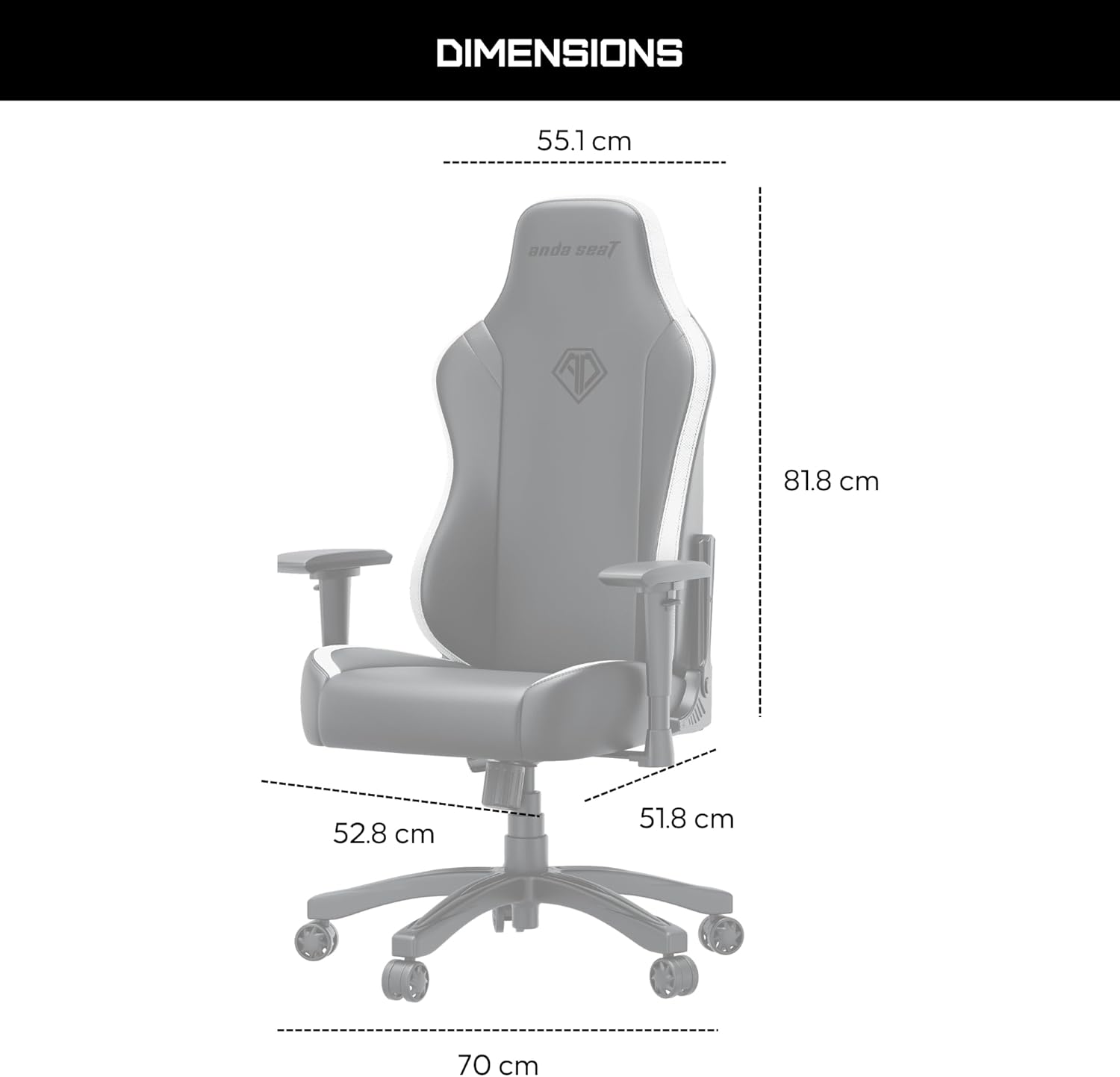Anda Seat Luna RGB Gaming Chair - Large - Furniture by Anda Seat The Chelsea Gamer