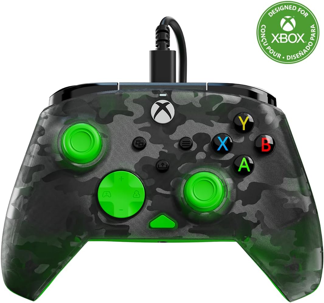 Turtle Beach - Rematch™ Core Wired Controller for Xbox & PC -  Ghost Camo Black / Green - Console Accessories by Turtle Beach The Chelsea Gamer