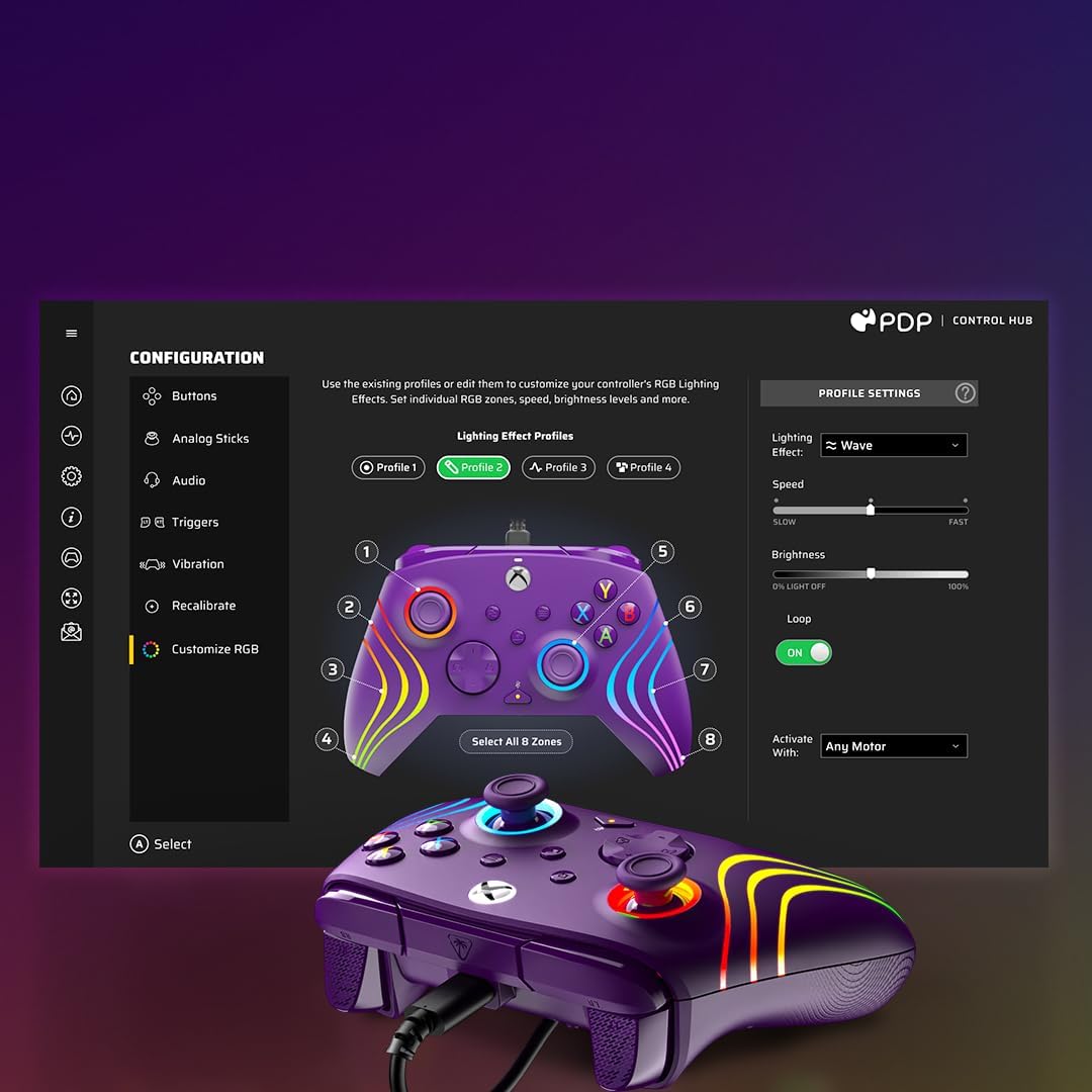 Turtle Beach - Afterglow Wave Wired Controller - Purple - Console Accessories by Turtle Beach The Chelsea Gamer