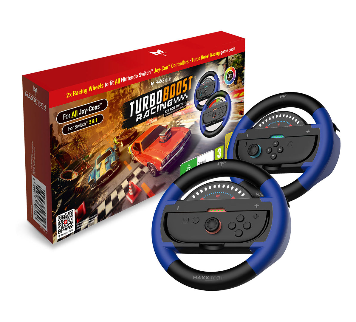 Maxx Tech Turbo Boost Racing Kit for Nintendo Switch - Video Games by Contact Sales The Chelsea Gamer