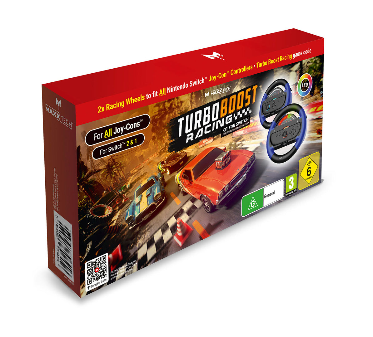 Maxx Tech Turbo Boost Racing Kit for Nintendo Switch - Video Games by Contact Sales The Chelsea Gamer