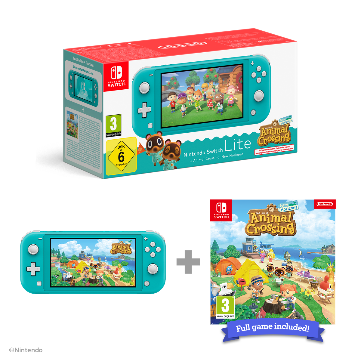 Nintendo Switch Lite (Turquoise) + Animal Crossing New Horizons - Console pack by Nintendo The Chelsea Gamer