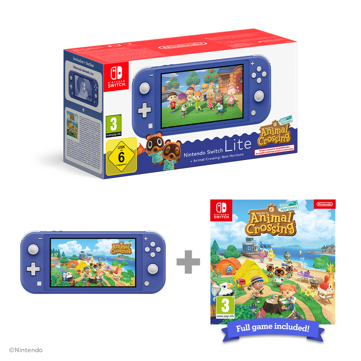 Nintendo Switch Lite (Blue) + Animal Crossing New Horizons - Console pack by Nintendo The Chelsea Gamer