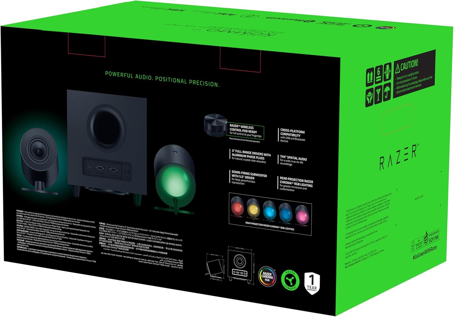 Razer Nommo V2 Full-Range 2.1 PC Gaming Speakers with Wired Subwoofer - Audio by Razer The Chelsea Gamer