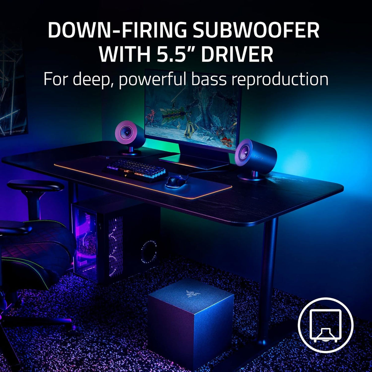 Razer Nommo V2 Full-Range 2.1 PC Gaming Speakers with Wired Subwoofer - Audio by Razer The Chelsea Gamer