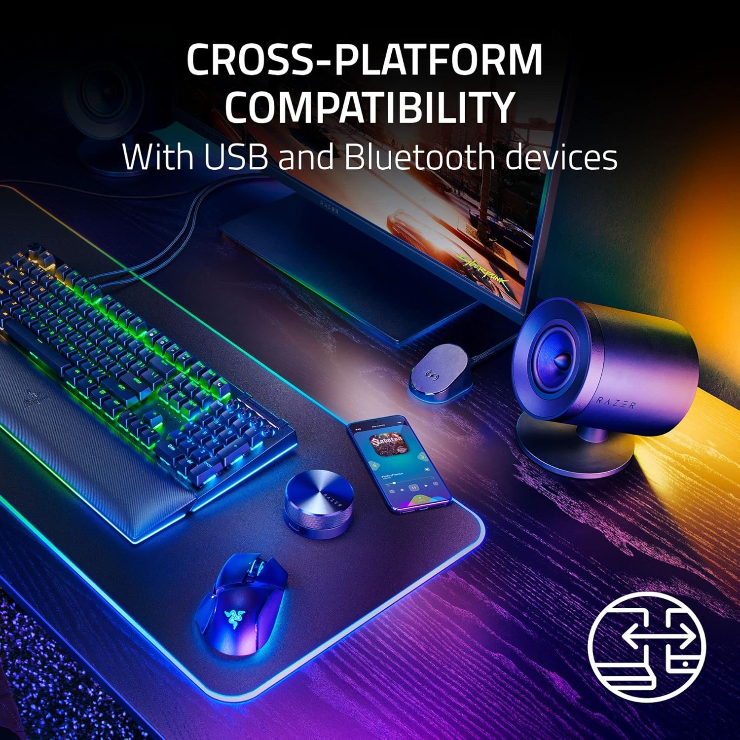 Razer Nommo V2 Pro - Full-Range 2.1 PC Gaming Speakers with Wireless Subwoofer - Audio by Razer The Chelsea Gamer