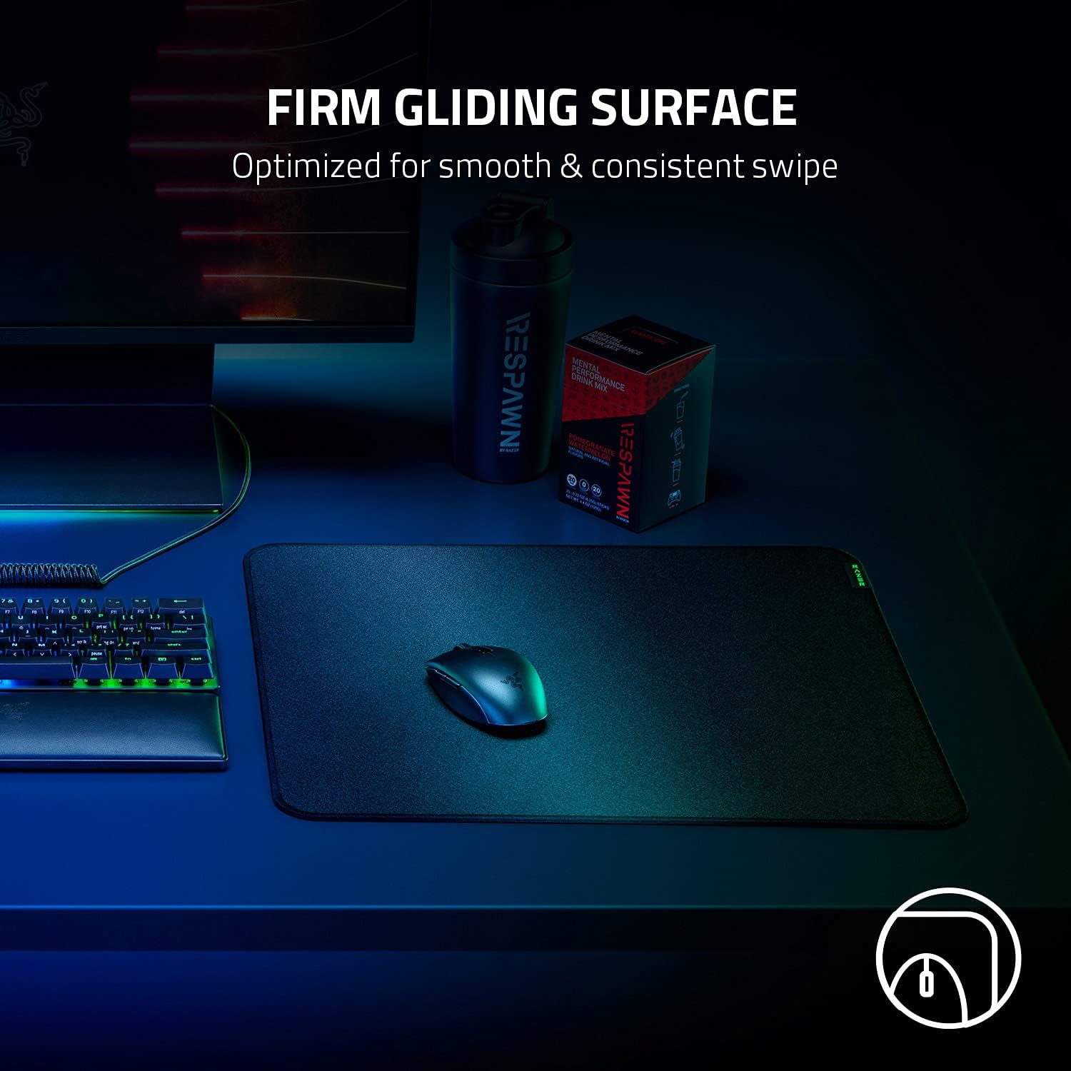 Razer Strider - Hybrid Mouse Mat - XXL - Black - Surface by Razer The Chelsea Gamer