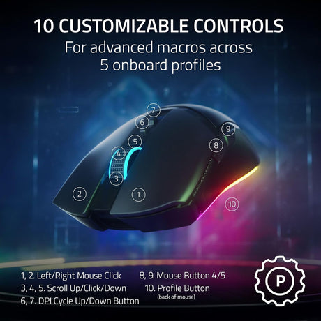 Razer Cobra Pro - Wireless Gaming Mouse - White - Mice by Razer The Chelsea Gamer