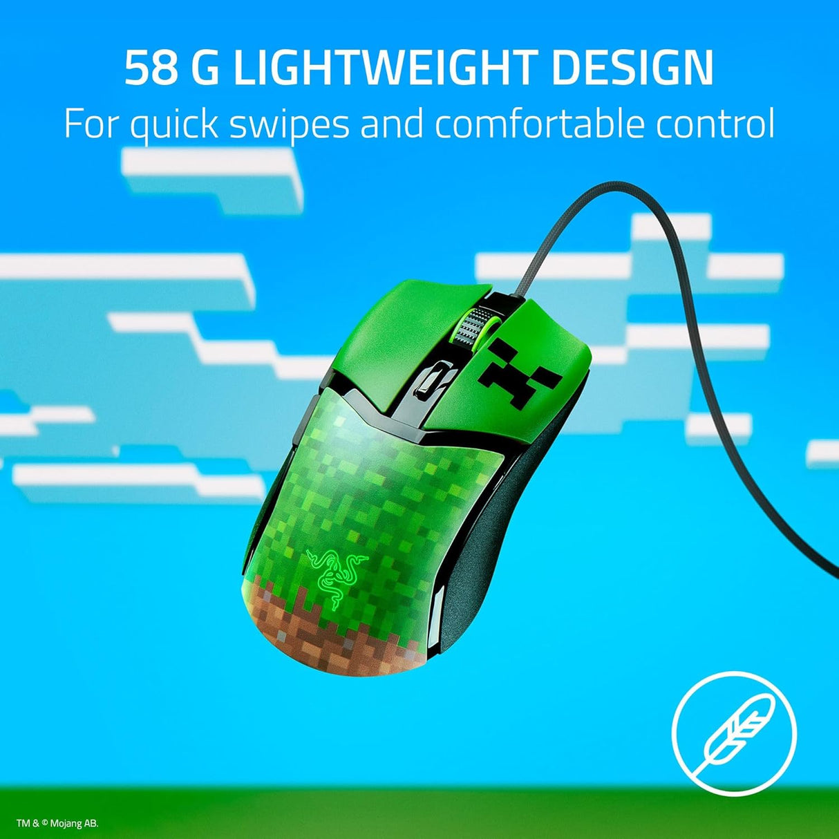 Razer Cobra - Wired Gaming Mouse - Minecraft Edition - Mice by Razer The Chelsea Gamer