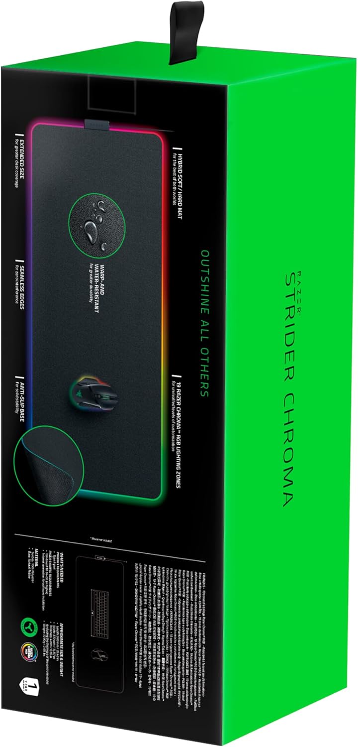 Razer Strider Chroma - Hybrid Mouse Mat - XL - Black - Surface by Razer The Chelsea Gamer