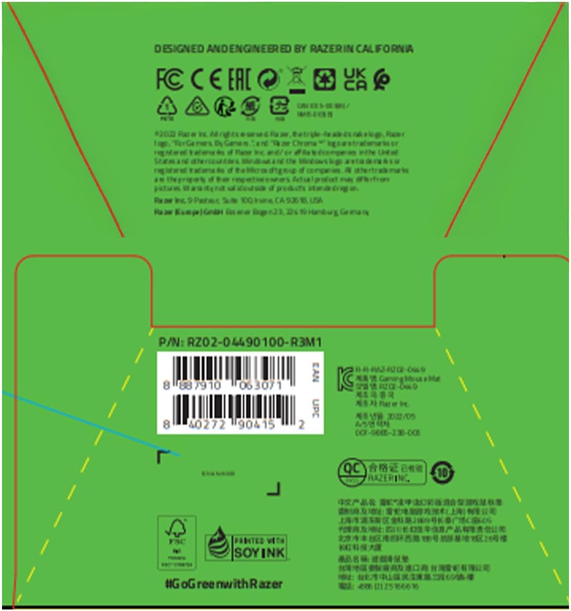 Razer Strider Chroma - Hybrid Mouse Mat - XL - Black - Surface by Razer The Chelsea Gamer