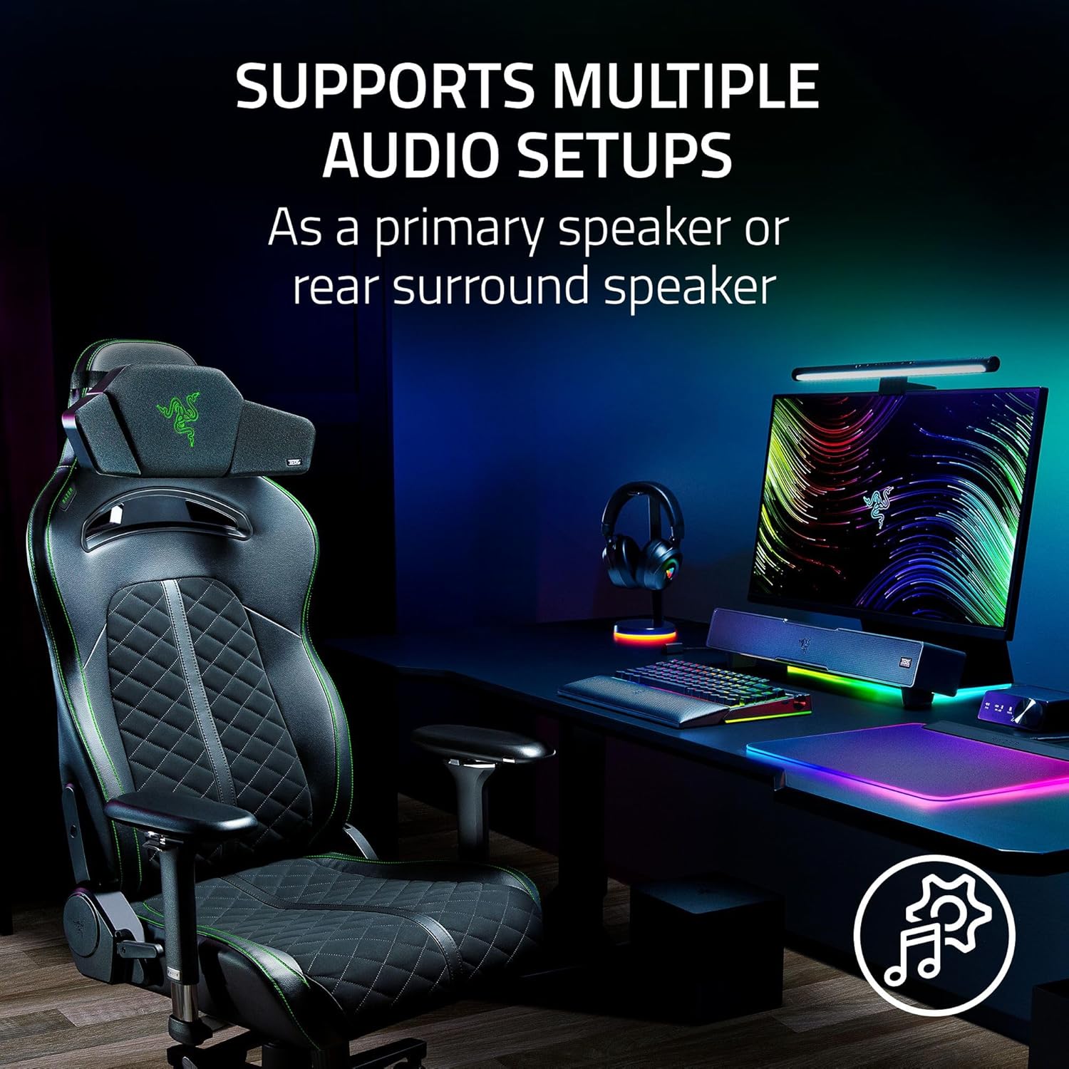 Razer Clio - Wireless Speaker Head Cushion - Audio by Razer The Chelsea Gamer