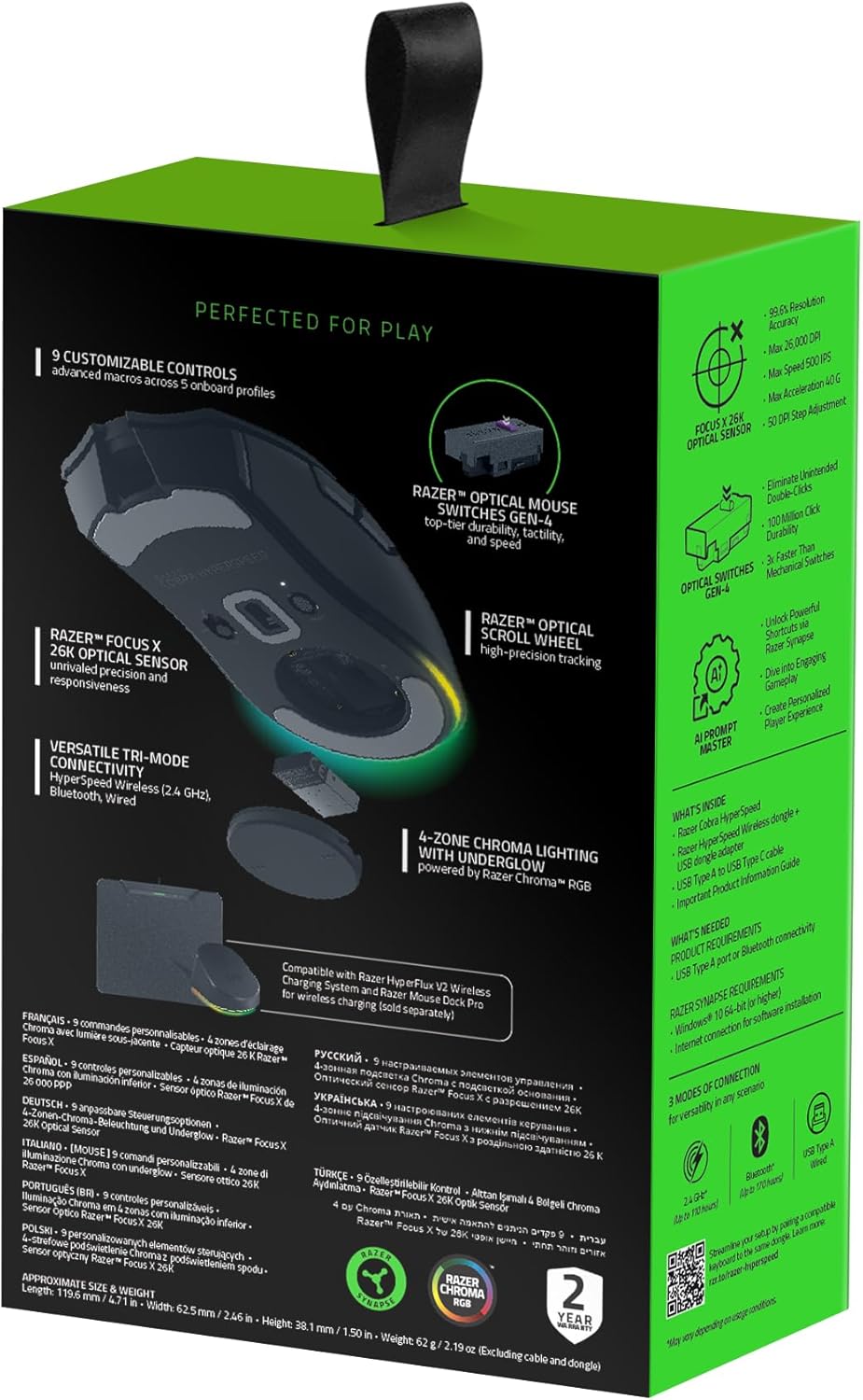 Razer Cobra Hyperspeed - Wireless Gaming Mouse - Mice by Razer The Chelsea Gamer