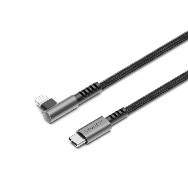 Cygnett - Unite -  Right Angle Lightning to USB-C Cable - 1M - Cables by Cygnett The Chelsea Gamer