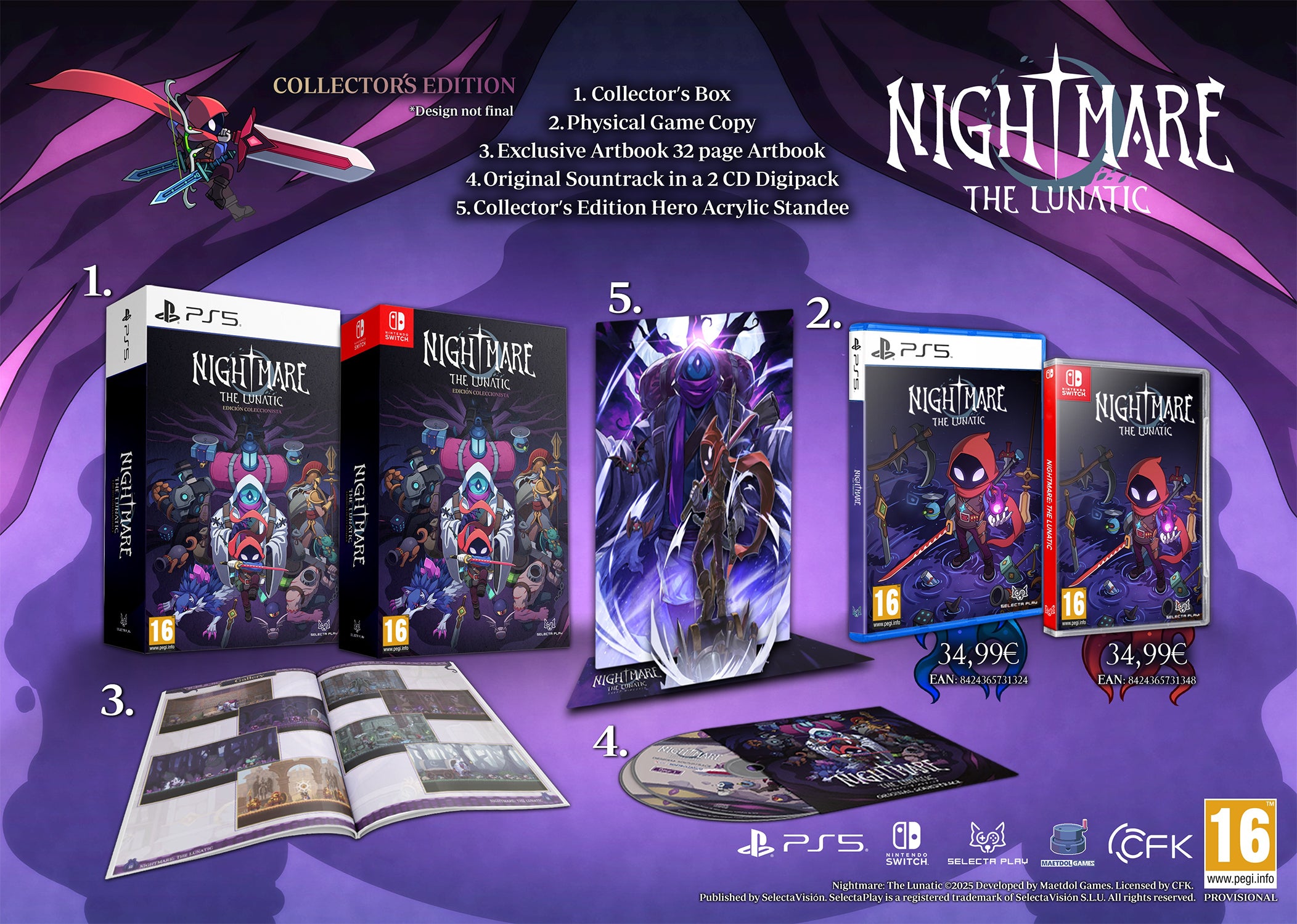 Nightmare: The Lunatic Collector's Edition - PlayStation 5 - Video Games by Numskull Games The Chelsea Gamer
