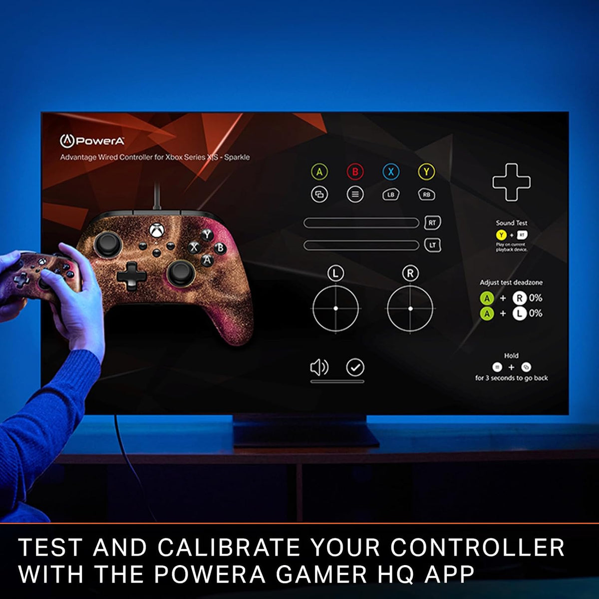PowerA - Advantage Wired Controller for Xbox Series X|S with Lumectra - Black