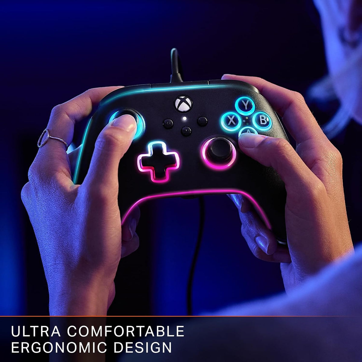 PowerA - Advantage Wired Controller for Xbox Series X|S with Lumectra - Black