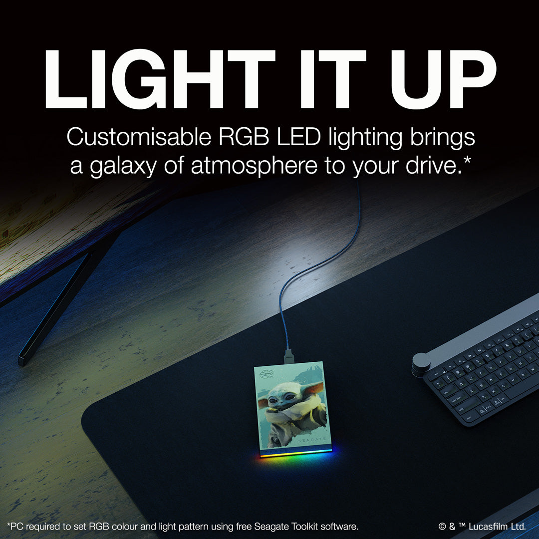 Grogu™ Drive - Special Edition FireCuda External 2TB Hard Drive - Console Accessories by Seagate The Chelsea Gamer