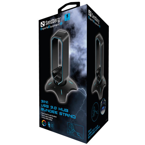 Sandberg 3-in-1 USB 3.0 Hub Bungee Stand - Core Components by Sandberg The Chelsea Gamer