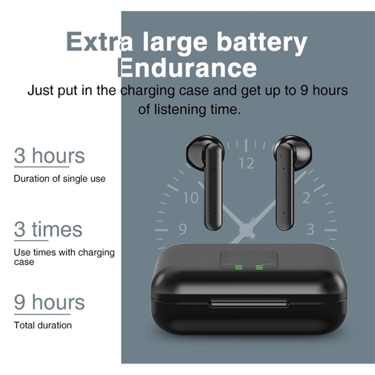 X15 TWS Wireless Earbuds with Bluetooth and Wireless Charging Case with Digital Display - Audio by Prevo The Chelsea Gamer