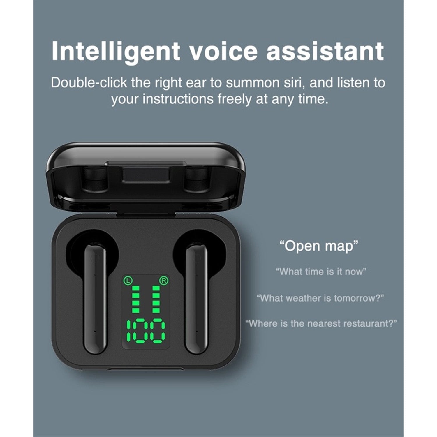 X15 TWS Wireless Earbuds with Bluetooth and Wireless Charging Case with Digital Display - Audio by Prevo The Chelsea Gamer