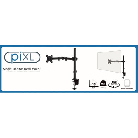 piXL Single Monitor Arm Desk Mount - Furniture by piXL The Chelsea Gamer