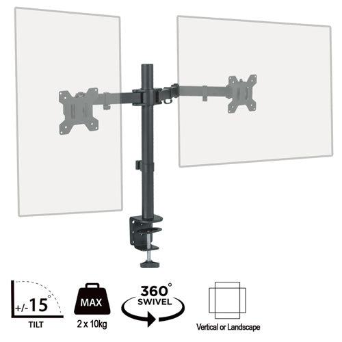 piXL Double Monitor Arm Desk Mount - Furniture by piXL The Chelsea Gamer