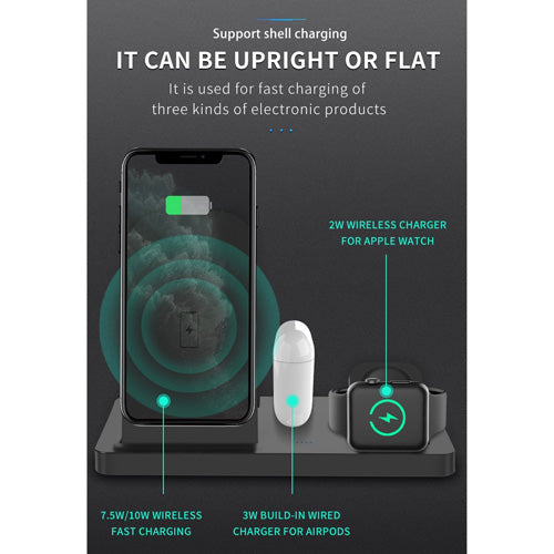 Prevo Universal 4-In-1 Fast Charging QI Wireless Charging Station - Cables by Prevo The Chelsea Gamer