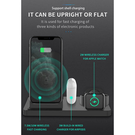 Prevo Universal 4-In-1 Fast Charging QI Wireless Charging Station - Cables by Prevo The Chelsea Gamer