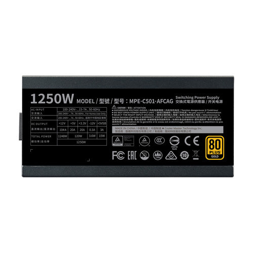Cooler Master MWE Gold 1250W V2 Fully Modular PSU - Core Components by Cooler Master The Chelsea Gamer